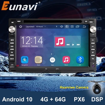 Eunavi 2 Din Android 10 Avto DVD Radio multimedijski predvajalnik, GPS Za VW Volkswagen PASSAT B5 MK4 MK5 JETTA BORA POLO PREVOZ T5 DSP