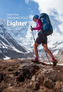 Naturehike svetlobe-teža 135 g ogljikovih vlaken zunanji zaklepanje treking pole 3 oddelek prenosni plezanje, hoja srebrno nagrado stick