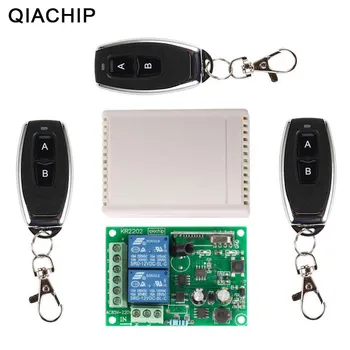 QIACHIP 433Mhz Univerzalni Brezžični Daljinski upravljalnik Stikalo, 250V AC 110V RF Rele Modul, Sprejemnik + 3pcs RF Daljinski upravljalnik 433Mhz