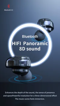 TWS Bluetooth 5.0 Slušalke Brezžične Slušalke Stereo Iger na srečo Športne Nepremočljiva Čepkov Slušalke Z Mikrofonom Za Vse Telefon