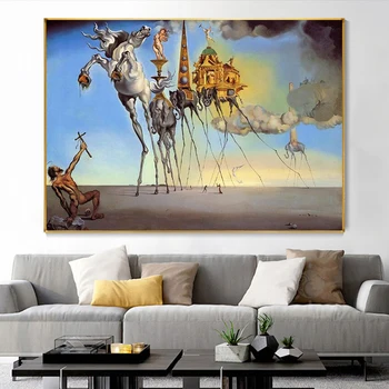 Salvador Dalí Znanih Platna Slike na Steni Umetnosti Plakatov in Fotografij Skušnjavi St Anthony Klasične Stene v slikah