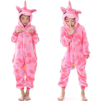Pozimi Flanela Fantje, Otroci Pižame Cosplay CartoonPajamas Otrok Sleepwear Živali Pajama Pijama Unicornio Nina