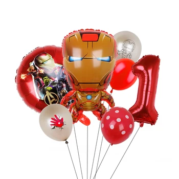 7pcs Junak MARVEL Stranka Balon Pajek Železa Captain America Folija Balon Baby Tuš Rojstni Okraski otroška Igrače Darila
