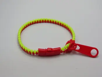 10 Mešane Barve Plastike Hip Zip Zadrgo Zapestnica Bangles Otroci Dekleta Stranka Uslug
