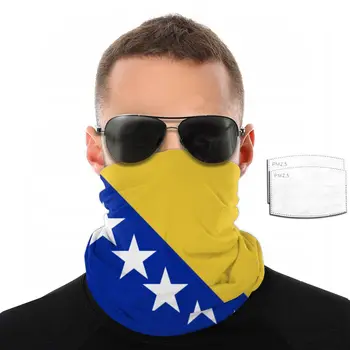 Bosna In Hercegovina Zastavo Obraz Šal Z 2 Kos Filter Večnamenski Headscarf glavo jahanje masko