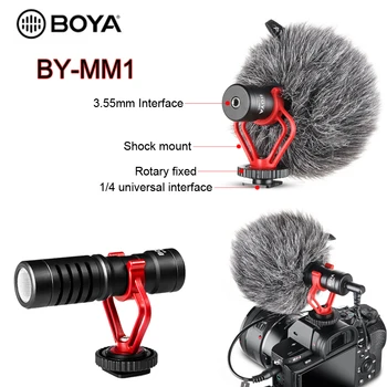 BOYA S-M1 ZA-M1DM ZA-MM1 Lavalier Mikrofon Fotoaparat, Video Snemalnik za iPhone, Pametni telefon, Canon, Nikon DSLR Zoom Kamere pro
