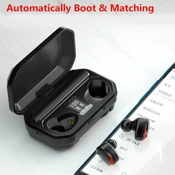 M15 TWS Bluetooth 5.1 Brezžične Slušalke Slušalke Nepremočljiva Šport 9D Stereo Čepkov Gaming Slušalke z Mikrofonom