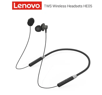 Lenovo HE05 Slušalke Brezžične slušalke inalambicos za pametni telefon Bluetooth 5.0 z mic Nepremočljiva Hrupa Preklic Neckband