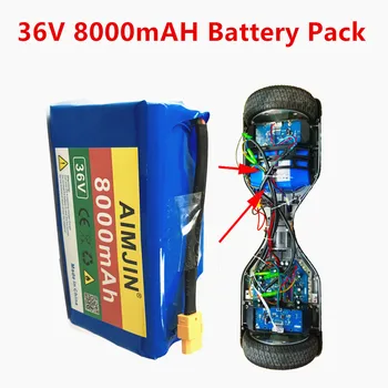 10s2p 36V Li ionska baterija za polnjenje 5.4/6.6/8.0/9.8/10.4 ah dvojno kolo bilance akumulator vozila