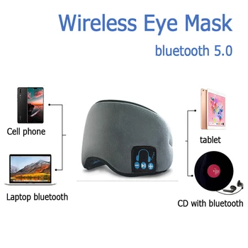 Smart 3D Spanja Slušalke bluetooth 5.0 Masko Spanja, Brezžični Spanja Oči Masko Slušalke Potovanja Oči Odtenkih z vgrajenimi Zvočniki, Mikrofon