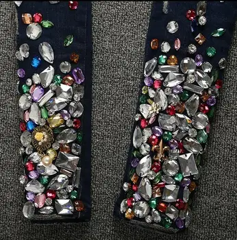 2020 pomlad moda za Ženske Luksuzni Okrasnih Diamond Denim Kavbojke Ženske Stretch Plus Velikost Svinčnik skinny jeans