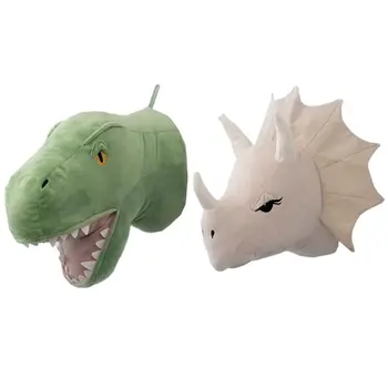 3D Cartoon Živali Glavo Dinozaver Polnjene Plišastih Igrač za Otroke, Soba Stenski Dekor GXMB
