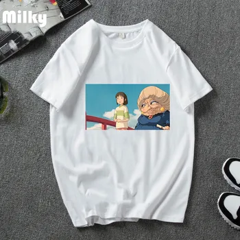 Duh Stran majica s kratkimi rokavi ženske Studio Ghibli Japonski Anime risanke tshirt totoro t-shirt Miyazaki 90. letih korejski oblačila ženski kawaii