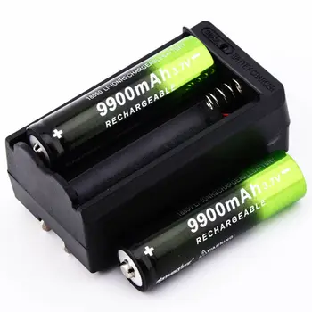 GTF 2/4/8/10Pcs 18650 Baterijo 9900mAh 3,7 V Li-ionska Akumulatorska Baterija za Svetilko Celice z 18650 Baterije Imetnik EU/ZDA