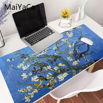 MaiYaCa Van Gogh Veje Mandljev Drevo V Cvet Igralec podloge za Miško XXL Mause Pad Laptop Tipkovnici Desk Mat za pc gamer