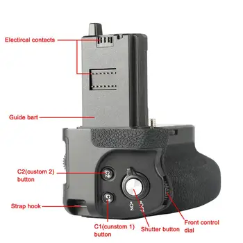 Meike MK-A7R IV Pro Remote Battery Grip Z Navpično Osvetlitve Funkcije Za Sony A7RIV, A7IV, A9II Fotoaparat + Baterija Caddy