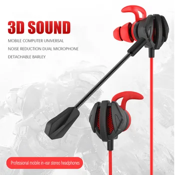 Šport sweatproof žično in-ear Slušalke prenosne igralne slušalke Globok bas stereo slušalke z mikrofonom za glasbo, MP3