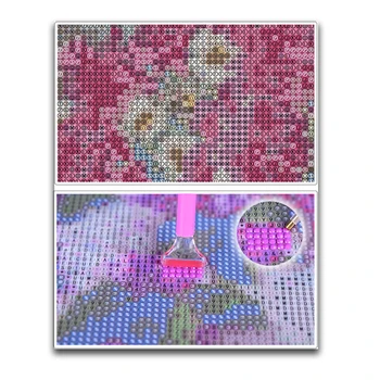 Celoten Kvadratni Diamond slikarstvo Violet DIY 3D Diamond mozaik Detelja Celoten Krog Diamond vezenje Navzkrižno šiv cvet