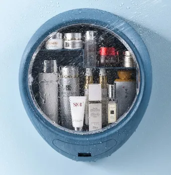 Wall-mounted Kozmetični Škatla za Shranjevanje, Nakit, Make Up Organizator Predal Rack Kopalnica Accessorie Stojala Niso Perforirano Nepremočljiva
