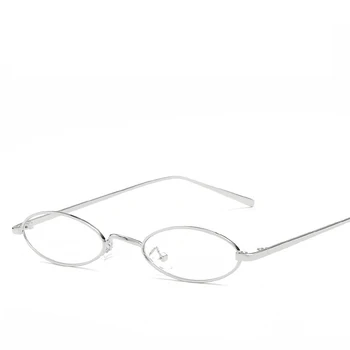 Nove Unisex Dekorativni Majhne Ovalne Zlato Srebro Očala Okvirji S Čisto Leče Očala Očala Z UV400 Sonce Objektiv L7779CJ
