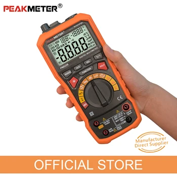 PEAKMETER PM8229 Auto manual Obseg Digitalni Multimeter z TRMS 1000V Temperatura Kapacitivnost Frekvenca Tester
