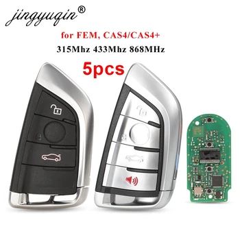 Jingyuqin 5pcs 315/433/868MHZ 7953 4B Spremenjen Smart Remote Key Fob za BMW F CAS4 2 3 4 5 6 7 Serija X5 X6 CAS4+ FEM 2011-2017