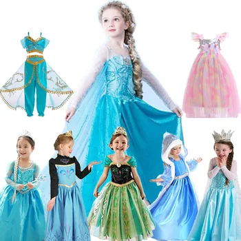 Princesa Obleke Halloween Obleko Dekleta Kopalke Fancy Stranka Princesa Cosplay Otroške Obleke Otroke Božič, Rojstni Dan Set Oblačila