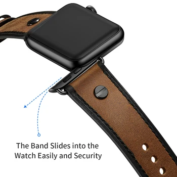 Usnjeni trak za Apple watch band 44 mm 40 mm iWatch band 42mm 38 mm Visoko Kakovostni watchband zapestnica Apple ura 5 4 3 38 42 44 mm