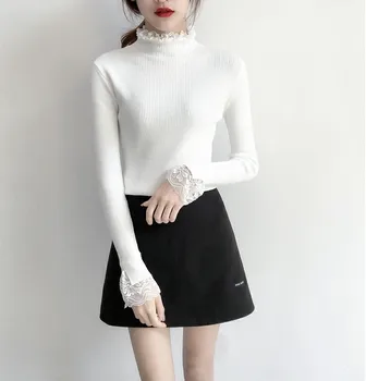 Ženski Pleteni Pulover, majica ženske Jeseni, pozimi moda puloverji slim Želva vratu Dolg Rokav Japonski korejski ouc1841