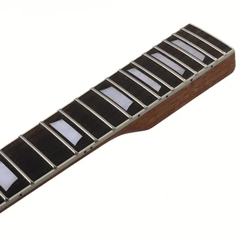 22 Fret Lp Vratu Kitare Mahagoni Palisander Fingerboard Sektorja in Zavezujoče Podolgovat za Lp Električna Kitara Vratu Zamenjava