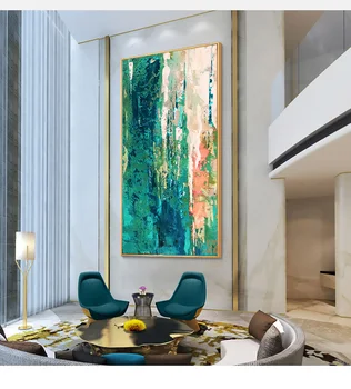 Abstraktno slikarstvo dekor stensko slikarstvo za dnevne sobe, velike vertikalne sodobne dom dekoracijo ročno oljna slika na platnu