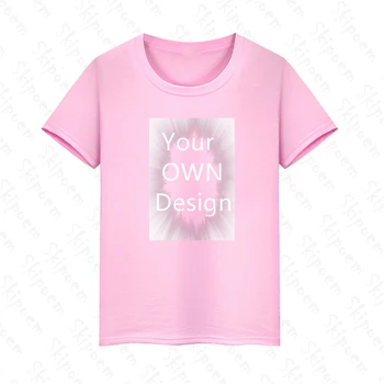 Svoje natisnjeno vsebino, moških in žensk sliko po meri DIY kratka sleeved bombaž Tshirt priložnostne barvo T-shirt oblačila T-shirt