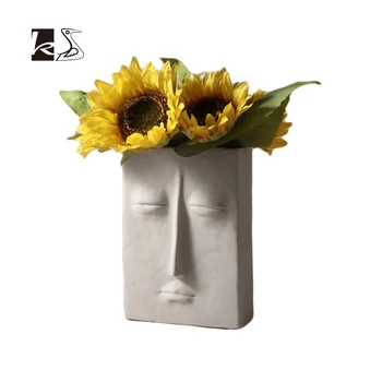 Nordijska INS Ustvarjalne Keramične vaze Posušen Cvet Vaze Obraz Vaze Dnevna Soba Dekoracijo Doma Vaze Cvetlični lonček