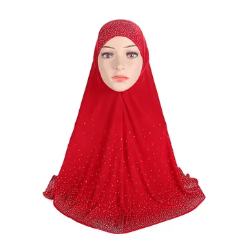 Islamske Ženske Oblačila hoofddoek Muslimanskih Instant HIDŽAB Turban Zvezdnato Diamanti Headscarf Ramadana Čaščenja Klobuk Razširitve Vratu, Prsih
