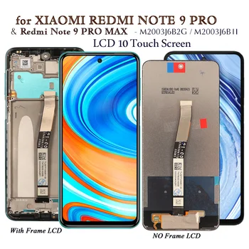 Zaslon Za Xiaomi Redmi Opomba 9 Pro LCD-Zaslon 10 Zaslonu na Dotik Zamenjava Za Redmi Opomba 9 Pro MAX Telefon LCD Zaslon Preizkušen