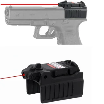 Kompakten Pištolo Glock Rdeči Laser Pogled Mini Mira Airsoft Laserski Kazalnik Visoko Gori Lovski Red Dot Laser Taktično Laser Pištolo