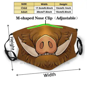 Svinje Divjih Prašičev, Nos, Usta Design Proti Prahu Filter Stroj Masko Otroci Wildschwein Schwein Prašičev Nase Nos Merjasca Wildboar Hunt