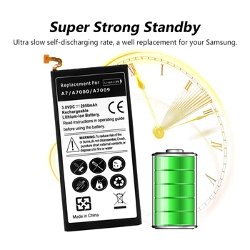 Zamenjava Baterije Telefona EB-BA700ABE Za Samsung Galaxy A7 A700F A700FD SM-A700S SM-A700L SM-A700 2950mAh Li-ion Baterije