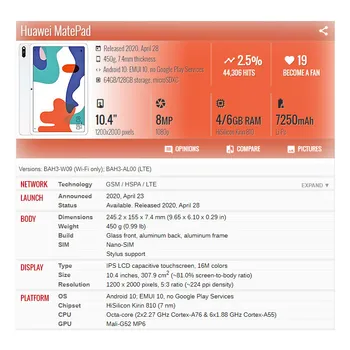 Za Huawei MatePad 10.4 Primeru BAH3-W09 BAH3-AL00 Primeru 3D Reliefni Drevo za Huawei MatePad Mate Ploščica 10 4 Tablični Primeru + Film
